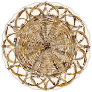 Round Woven Rattan Posh Die-Cut Placemats
