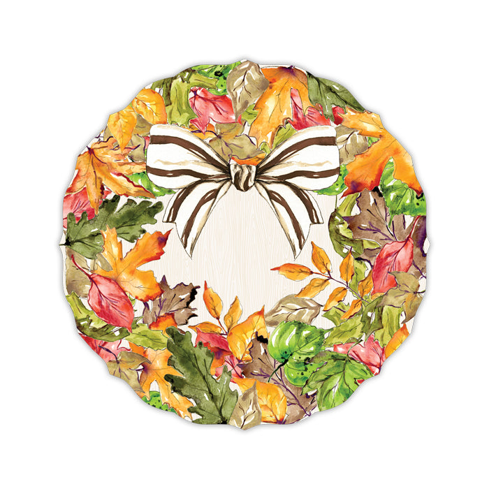 Fall Leaves Wreath Posh Die-Cut Placemats