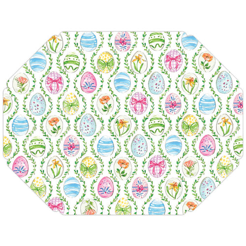 Easter Egg Pattern Posh Die-Cut Placemats