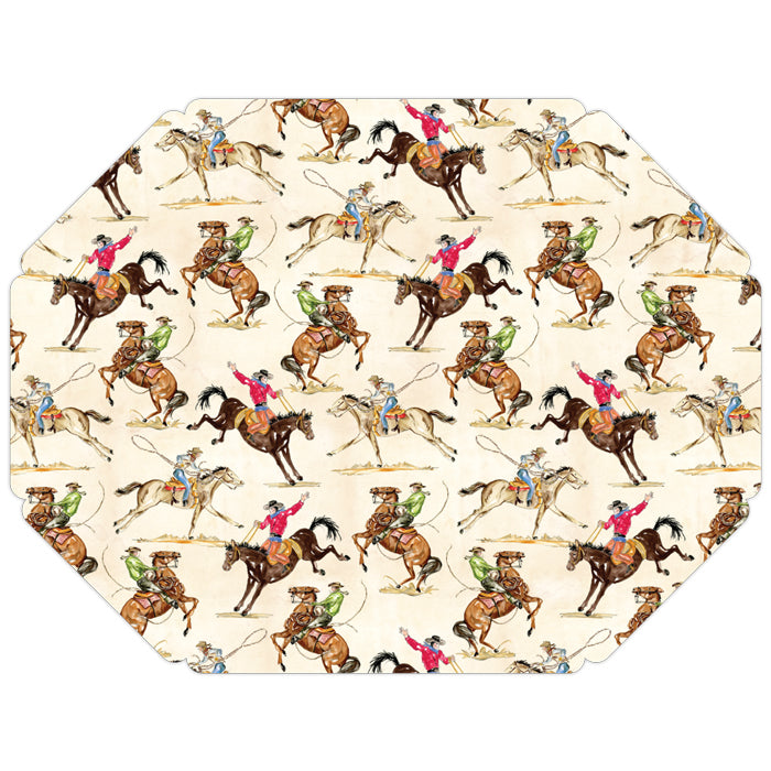Cowboy Toile Posh Die-Cut Placemat
