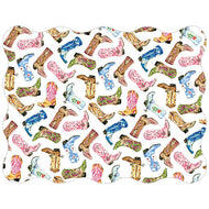 Watercolor Western Boots Posh Die-Cut Placemats