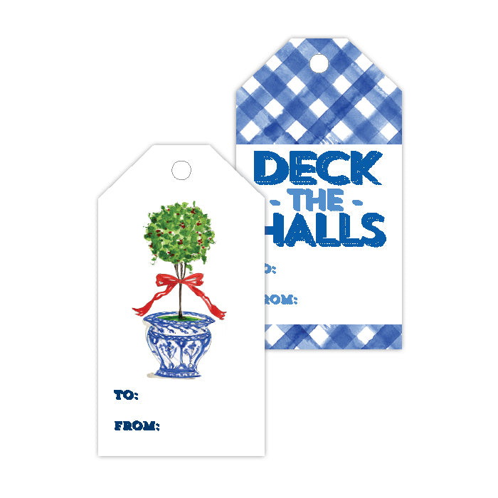 Deck the Halls Topiary Gift Tags