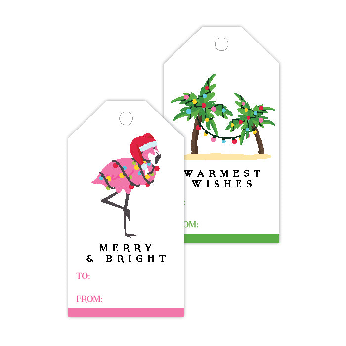 Warmest Wishes Merry and Bright Gift Tags
