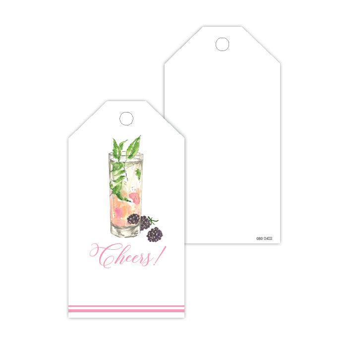 Cheers Raspberry Cocktail Gift Tags – RosanneBECK Collections