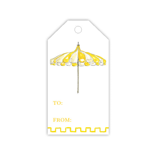 Yellow Umbrella Gift Tags