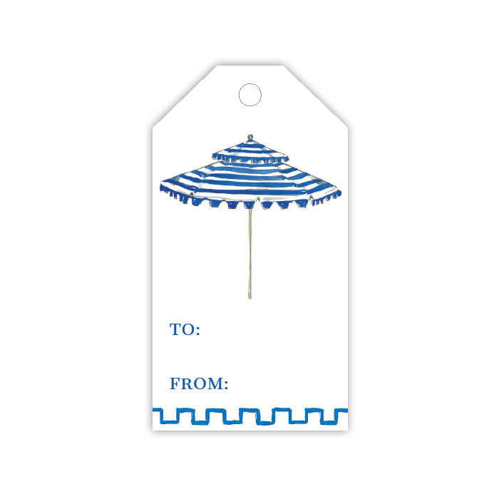 Blue Umbrella Gift Tags
