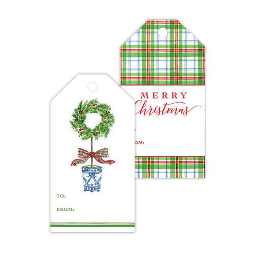 Berry Wreath Topiary Gift Tags