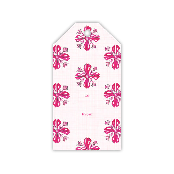 Pink Western Pattern Gift Tags