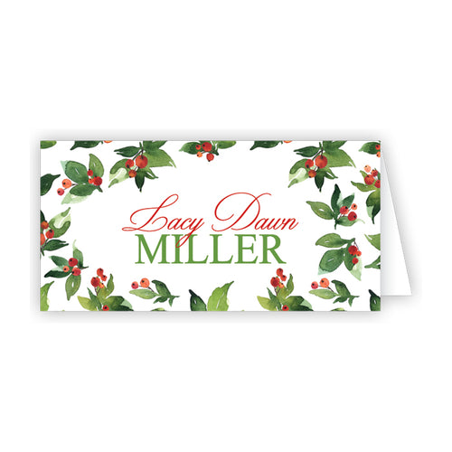 Holly Berries Place Card