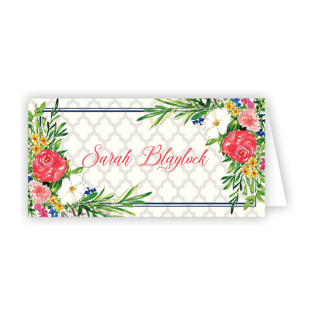 Floral Place Card
