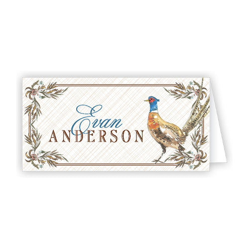 Handpainted Pheasant Place Card
