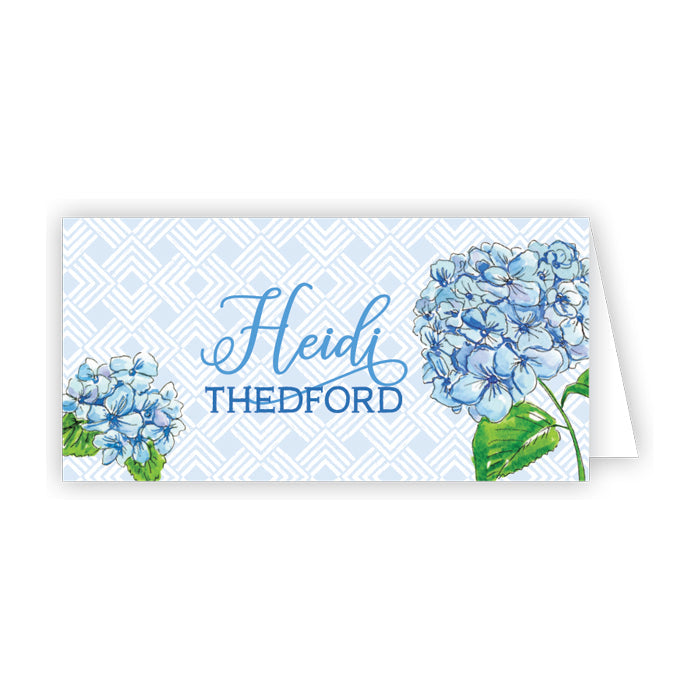 Blue Hydrangea Place Card