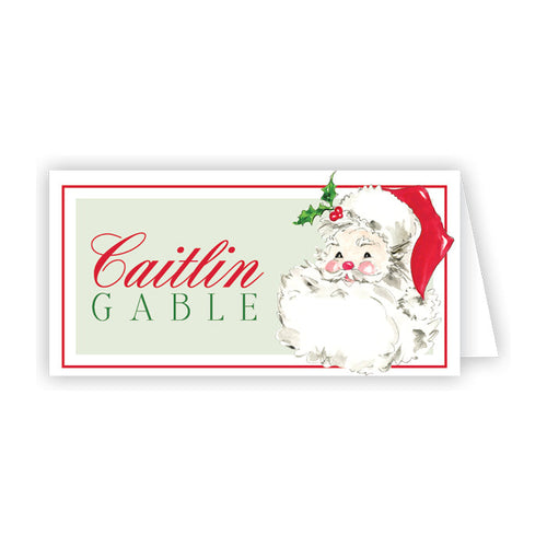 Red Santa Place Cards