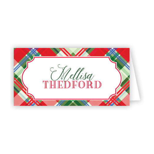 Traditional Plaid Place Cards