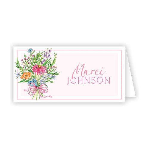 Pink Easter Arrangement Place Card