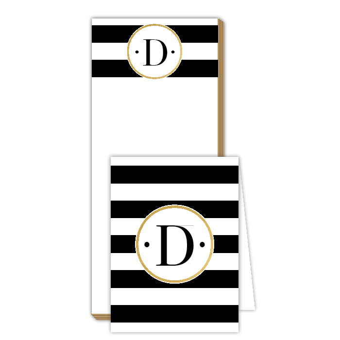 Black Stripe D NotePad | NoteSet