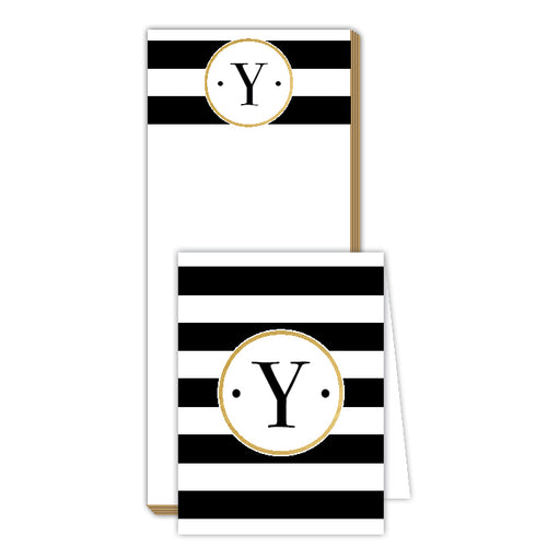 Black Stripe Y NotePad | NoteSet