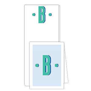 Color Block Monogram B Notepad Note Set