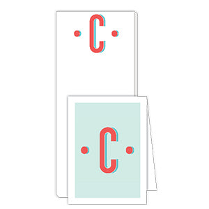 Color Block Monogram C Notepad Note Set