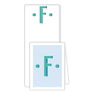 Color Block Monogram F Notepad Note Set