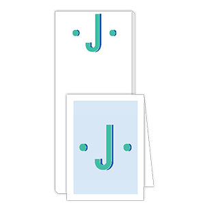 Color Block Monogram J Notepad Note Set