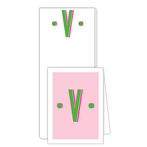 Color Block Monogram V Notepad Note Set