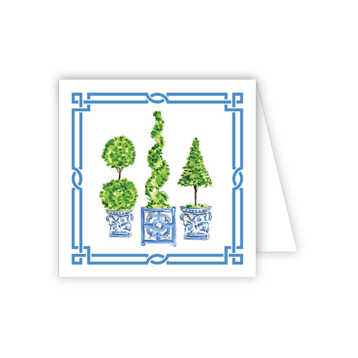 Handpainted Topiary Trio 1 Enclosure Card