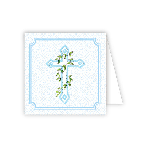 Blue Cross with Ivy Enclosure Card