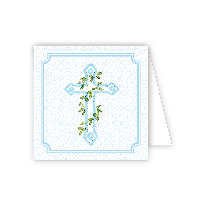 Blue Cross with Ivy Enclosure Card