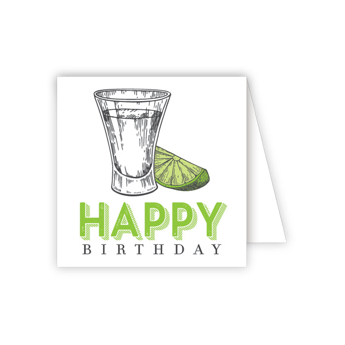 Happy Birthday Tequila and Lime Enclosure Card