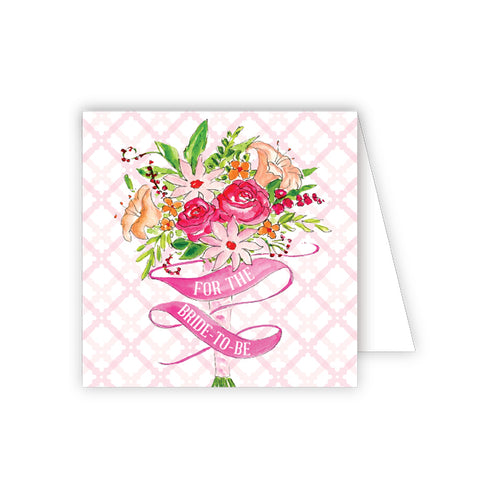 For the Bride-To-Be Floral Bouquet Enclosure Card