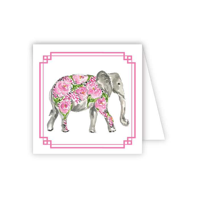 Pink Elephant Enclosure Card