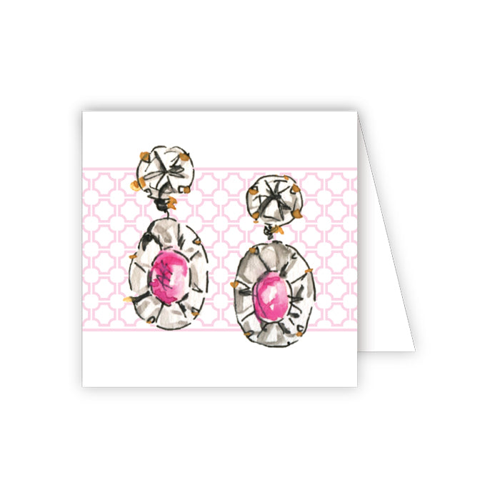 Pink Earrings Enclosure Card