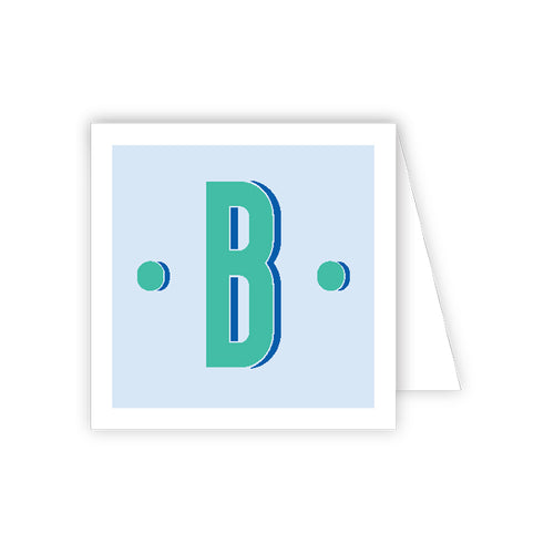 Color Block Monogram B Enclosure Card