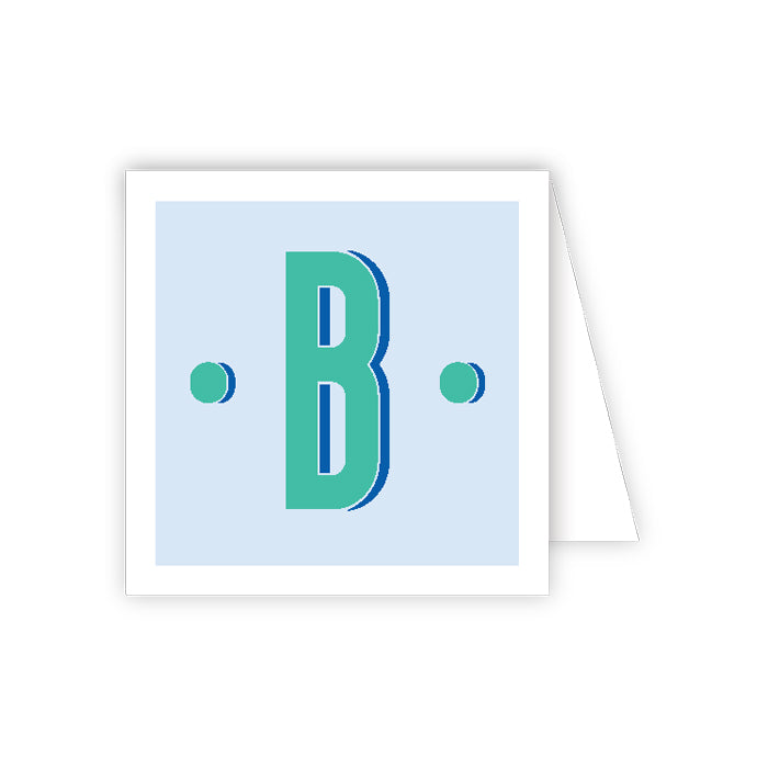 Color Block Monogram B Enclosure Card