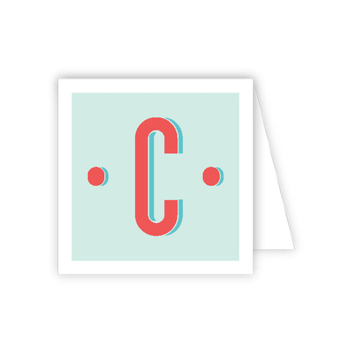 Color Block Monogram C Enclosure Card