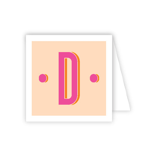 Color Block Monogram D Enclosure Card