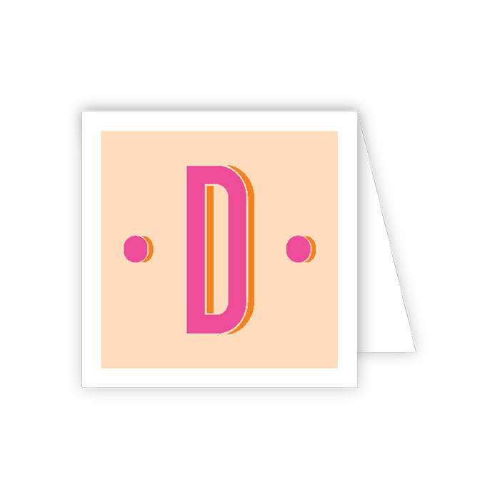 Color Block Monogram D Enclosure Card