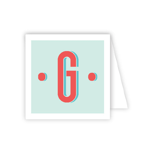 Color Block Monogram G Enclosure Card