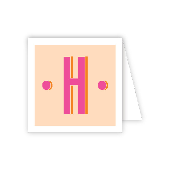 Color Block Monogram H Enclosure Card