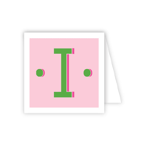 Color Block Monogram I Enclosure Card