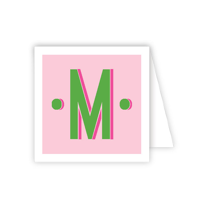 Color Block Monogram M Enclosure Card