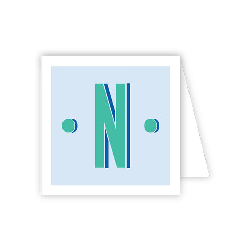 Color Block Monogram N Enclosure Card