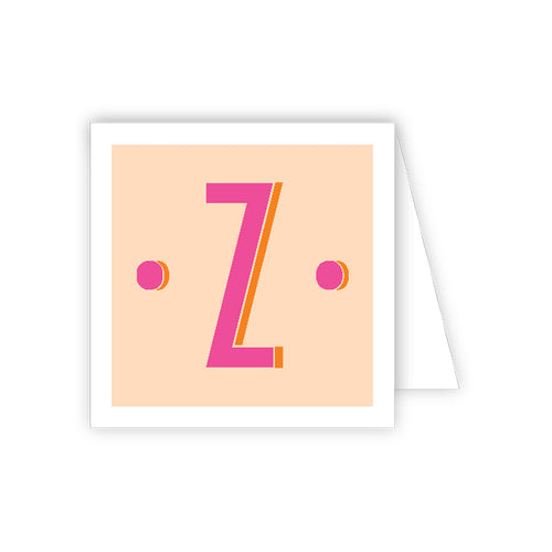 Color Block Monogram Z Enclosure Card