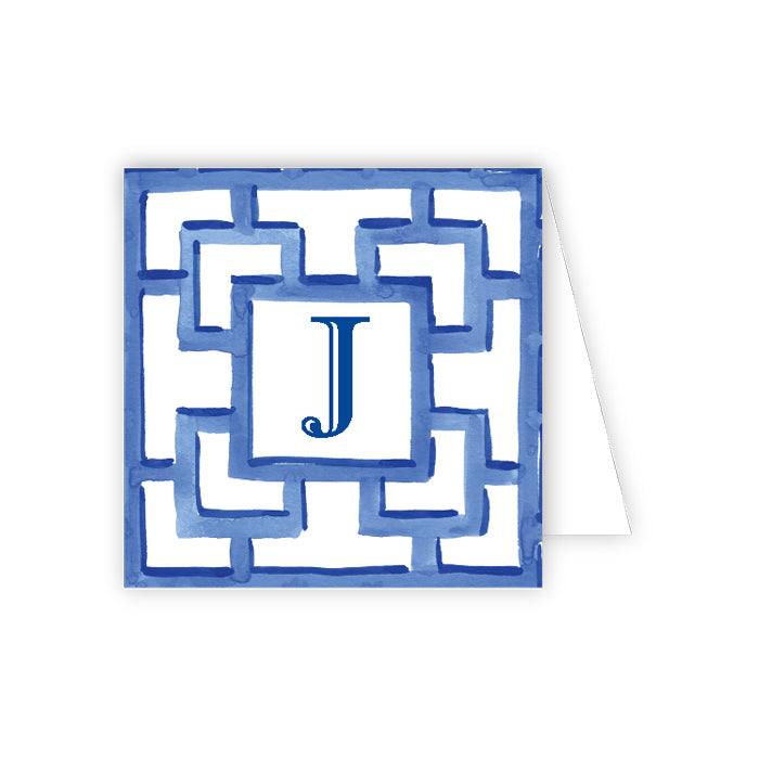 Lattice Monogram J Enclosure Card