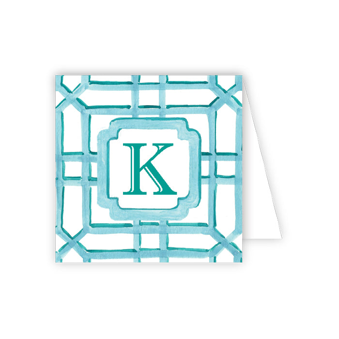 Lattice Monogram K Enclosure Card