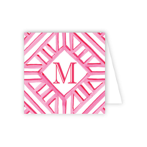 Lattice Monogram M Enclosure Card