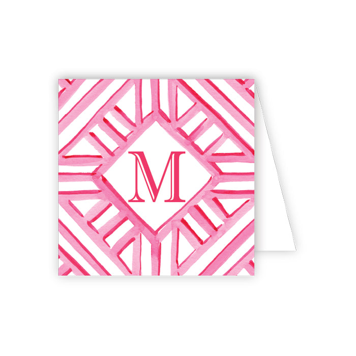 Lattice Monogram M Enclosure Card