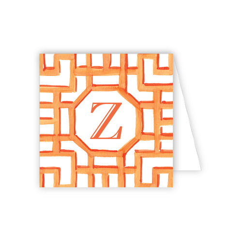 Lattice Monogram Z Enclosure Card