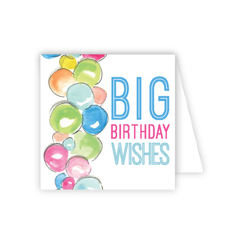 Big Birthday Wishes Balloons Enclosure Card